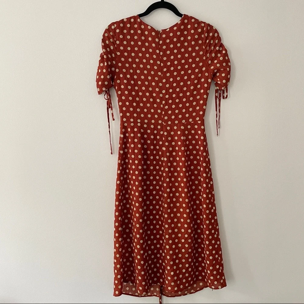 LAST CHANCE - Anthropologie Polka Dot Midi Dress - Picture 2 of 7